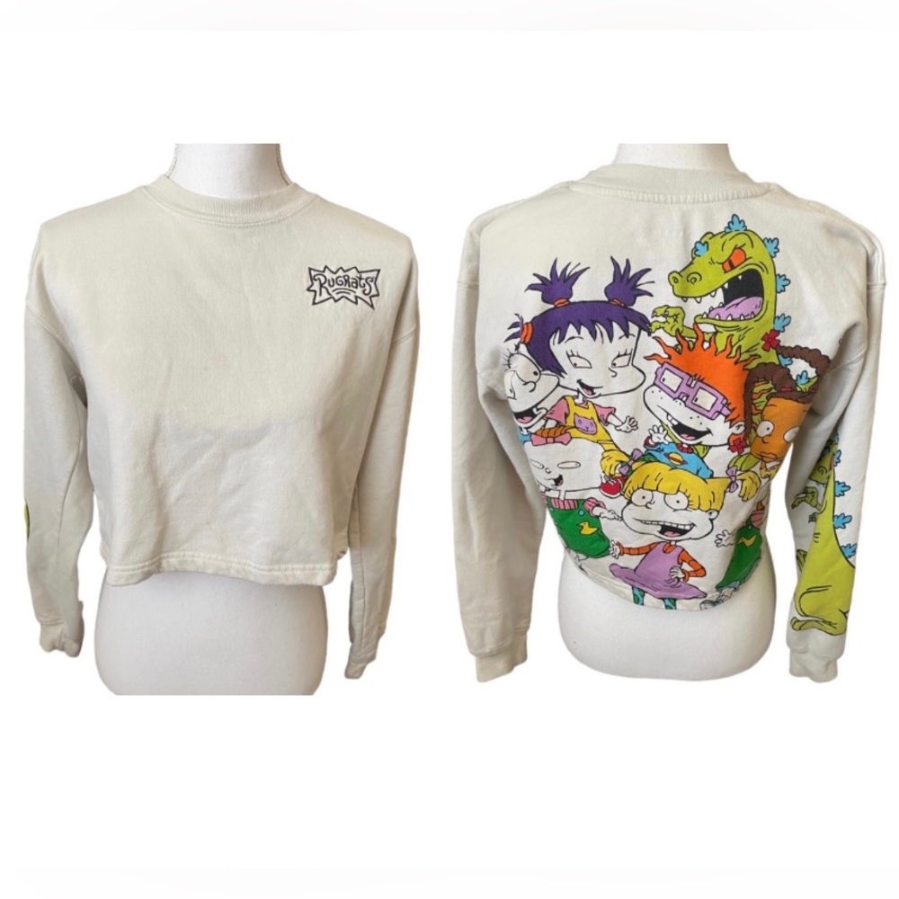 Nickelodeon | Rugrats off white cropped sweater top size Small